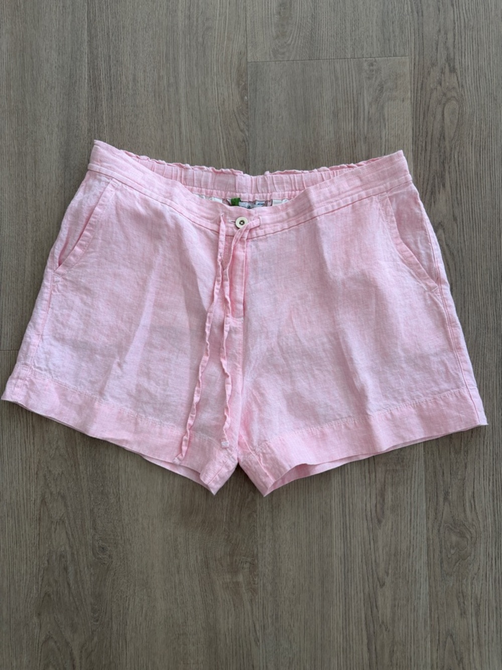 Tommy Bahama Light Pink Linen Drawstring Shorts